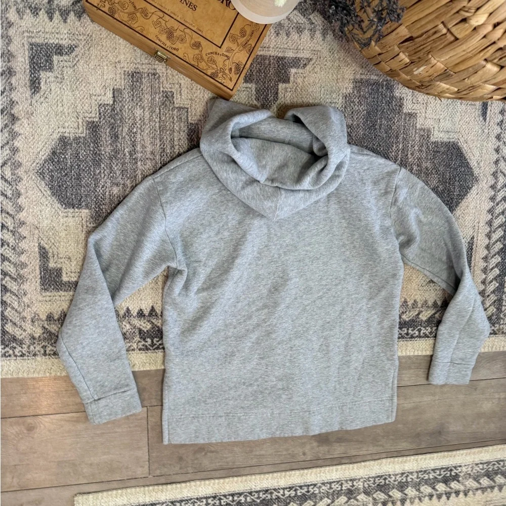 J. Crew Women’s Side Slit Tunic Hoodie Heather Gray Pullover Hoodie Sz Small